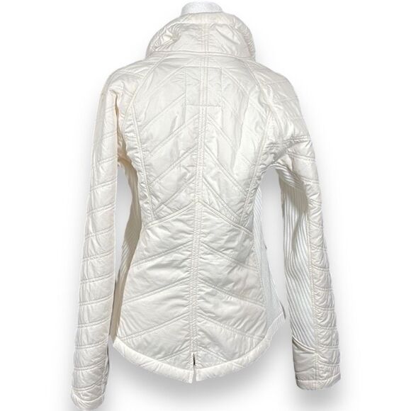 prAna Diva Softshell Jacket Womens Small S White Button Zip Front Sherpa Lined - Picture 3 of 14